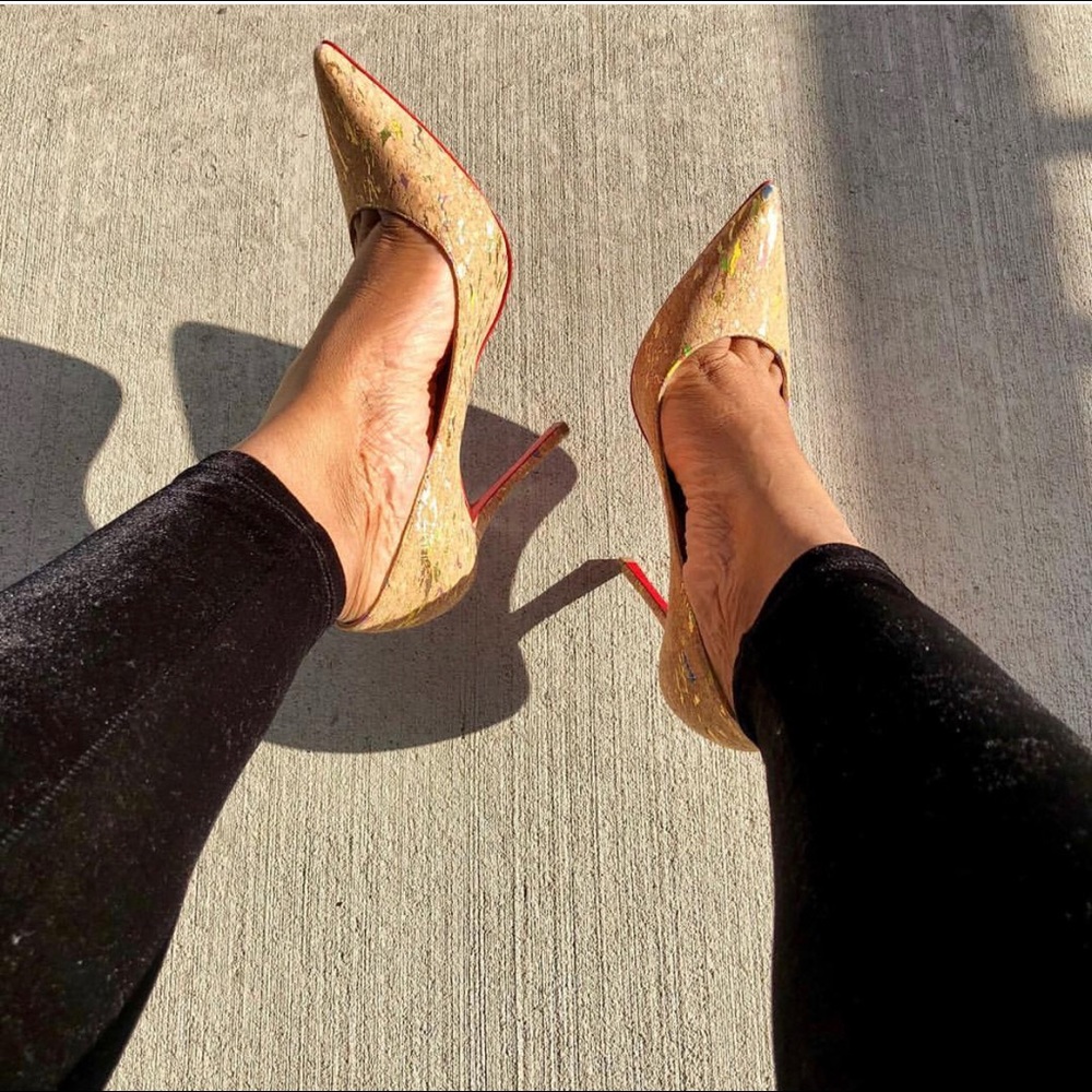 Christian Louboutin Decoltish Cork Pumps 100mm